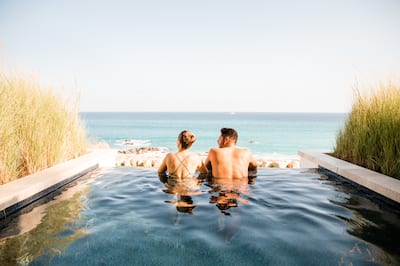 Pool View with People in Pool