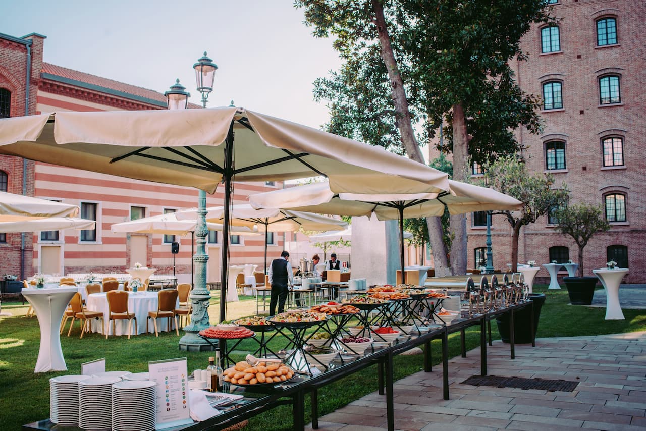 Event catering on the patio