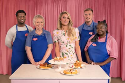 Paris Hilton with Regina and the waffle bosses