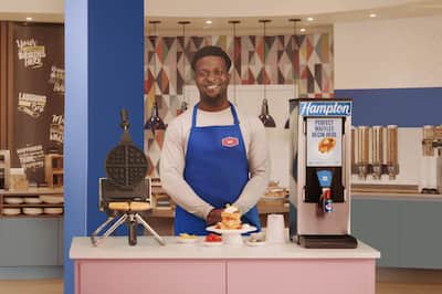 Waffle Boss Salif and his waffle creation