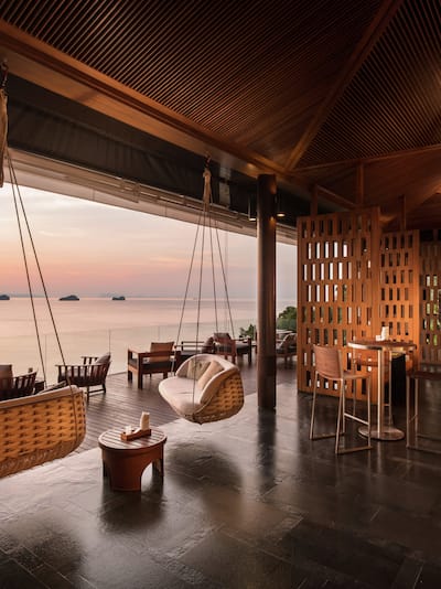 View of Gulf of Thailand from KO Lounge Terrace