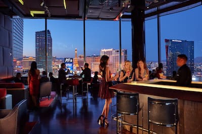 Group at SkyBar in Waldorf Astoria Las Vegas