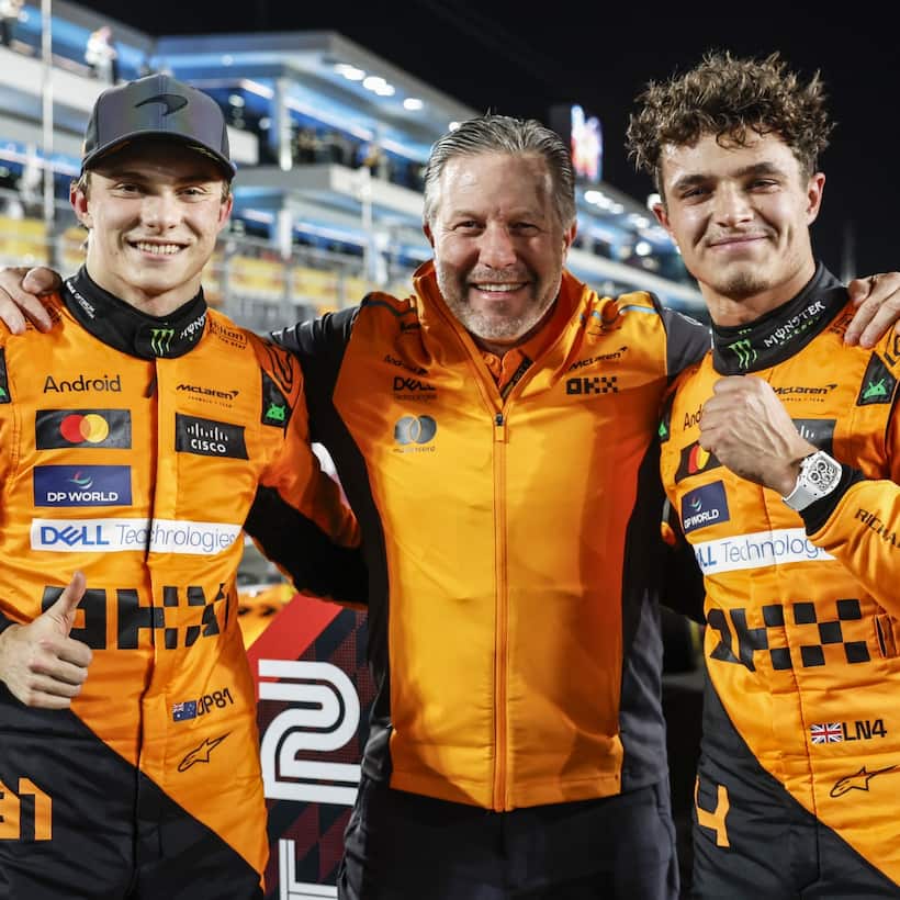 Lando Norris and Mclaren team