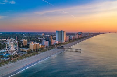 Aerial view of Myrtle Beach