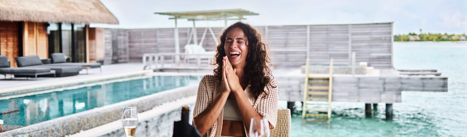A person in dining area